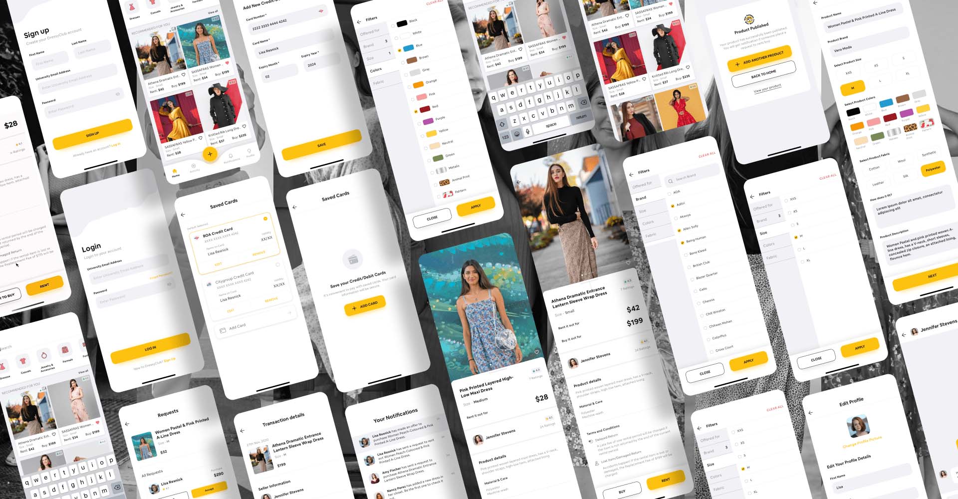 Clothing App design result