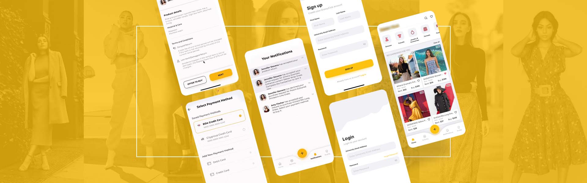 clothing app design banner